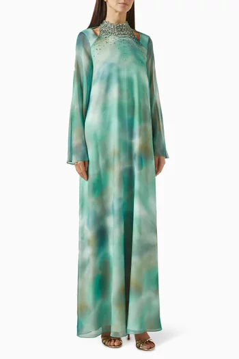 Tie-dye Print Kaftan
