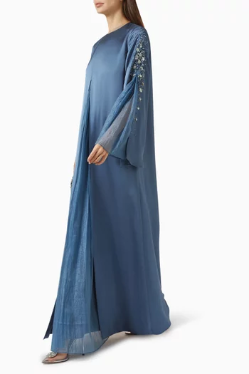 Embellished Kaftan in Satin