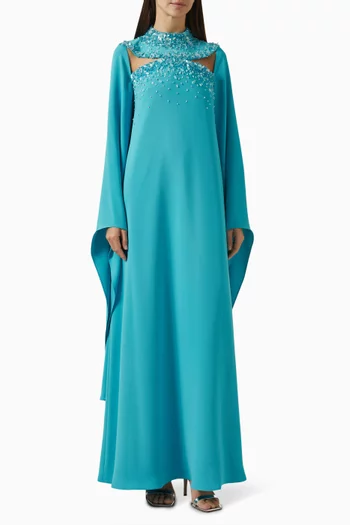 Embellished-trim Kaftan