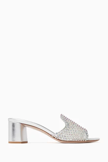 Gilda 60 Mules in Satin Mesh