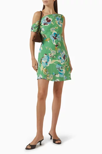 Zoe Printed Mini Dress in Viscose