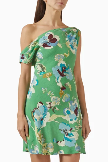 Zoe Printed Mini Dress in Viscose