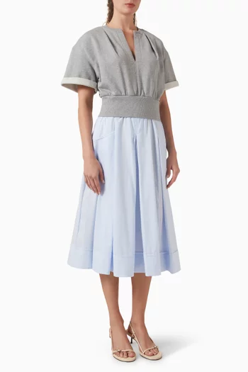 فستان فرنش تيري وقماش مغاير