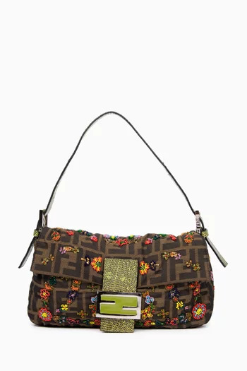 2000s Zucca Beaded Baguette Shoulder Bag