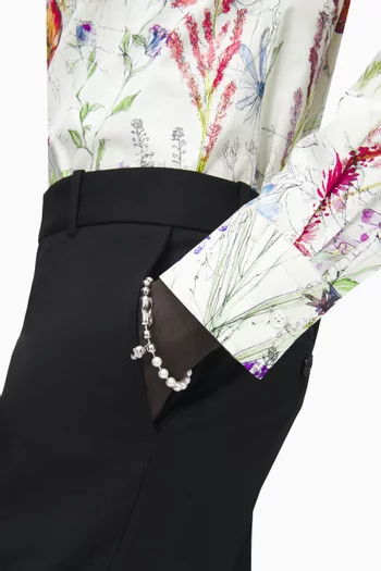 Skull & Pearl Bracelet in Brass