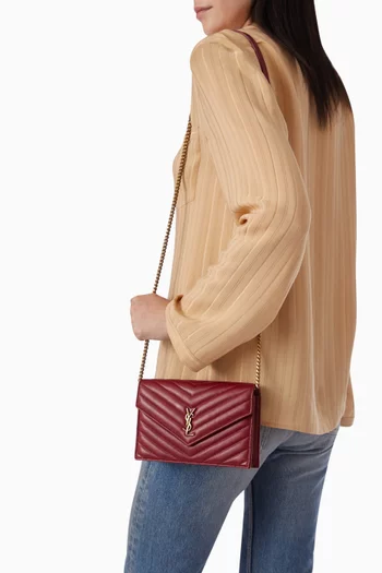 Cassandre Envelope Chain Wallet in Lambskin