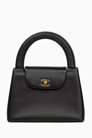 حقيبة كيلي كبيرة من التسعينيات جلد كافيار