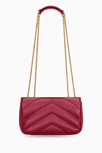 Mini Loulou Chain Bag in Matelassé Lambskin