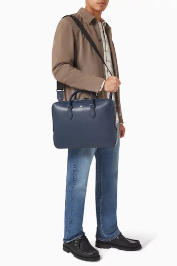 Thin Sartorial Document Case in Leather