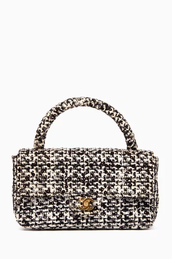 حقيبة ميني بيد علوية وتطريز بالترتر من التسعينيات تويد