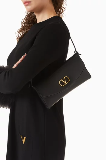 حقيبة كتف ديفين صغيرة جلد نابا