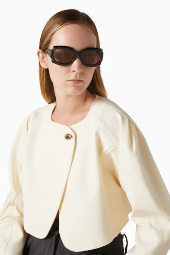 نظارة شمسية لوفلينس بإطار دائري بوليمر