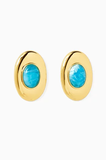 Marisol Stud Earrings in 24kt Gold-plated Brass
