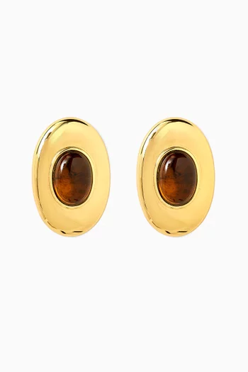 Marisol Stud Earrings in 24kt Gold-plated Brass