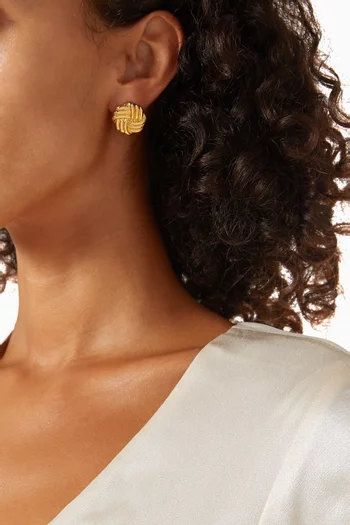 أقراط إيل نحاس مطلي ذهب عيار 24