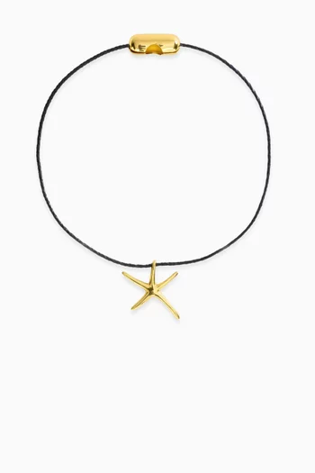 Riviera Starfish Necklace in 24kt Gold-plated Brass