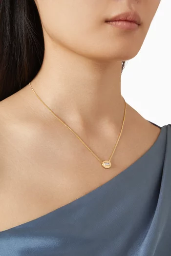 Momento Baguette Necklace in 18kt Gold-plated Sterling Silver