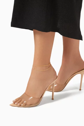 خلخال تيسرا فضة إسترلينية مطلية ذهب عيار 18