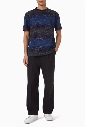 Jacquard Greek T-shirt in Cotton