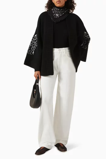 كارديغان كيمسترو بأكمام بنمط كيمونو كشمير