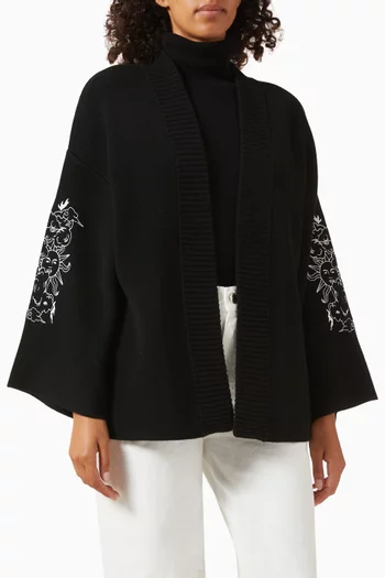 كارديغان كيمسترو بأكمام بنمط كيمونو كشمير