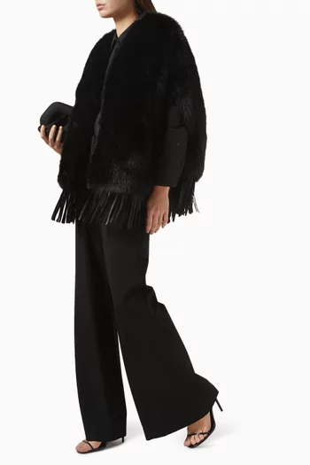 Nathalia Cape in Faux Fur
