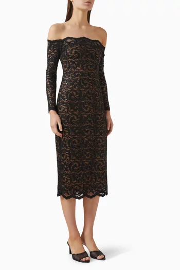 Lindsay Off-shoulder Dress in Lace