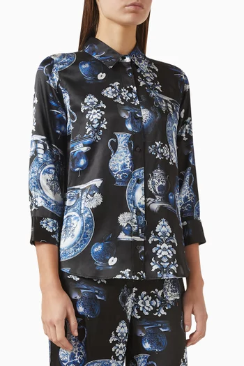 Dani Printed Blouse in Silk