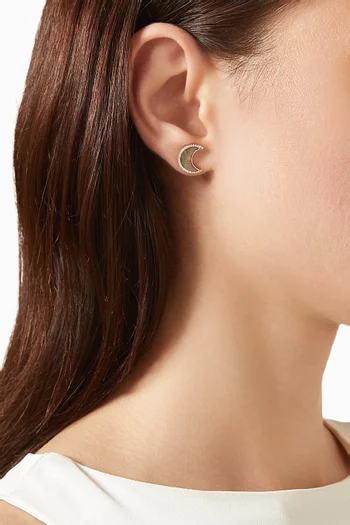 My Sky Moon Diamond Earrings in 18kt Rose Gold