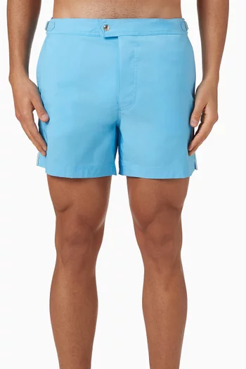Swim Shorts in Micro Compact Poplin