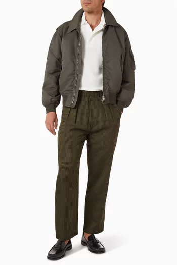 Flight Bomber Jacket in Satin Nylon