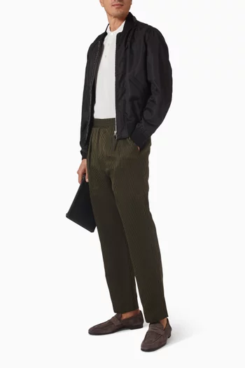 Bengal Stripe Lounge Pants in Cotton & Silk