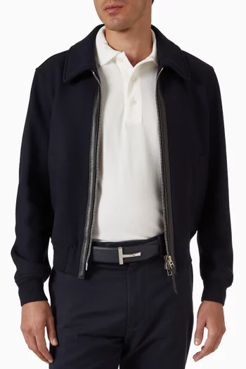 حزام بوجهين بحرف T جلد