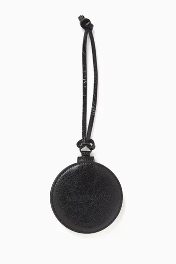 حلية لو سيتي دائرية بمرآة جلد