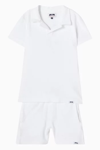 Polo Shirt in Cotton Terry