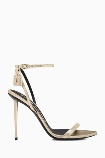 صندل نيكد بكعب 105 مم جلد لامع