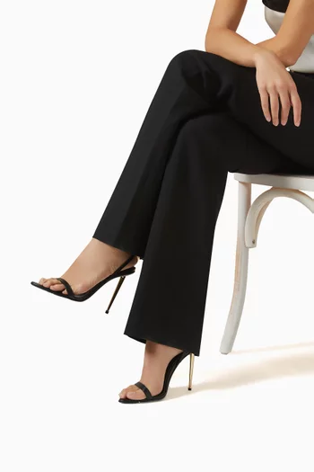 صندل نيكد بكعب 105 مم جلد