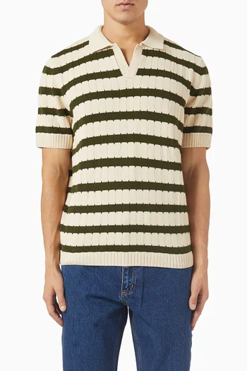 Stine Knitted Polo Sweater in Cotton