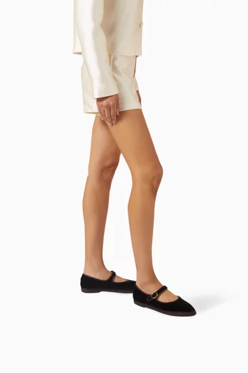 حذاء باليرينا سيث بكعب مسطح مخمل