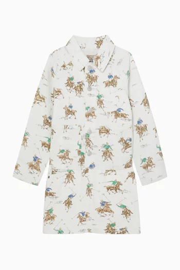 تنورة بنقشة أحصنة دينم