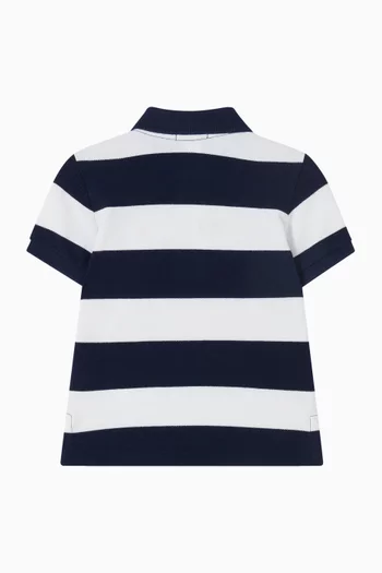 Striped Polo T-shirt in Knit
