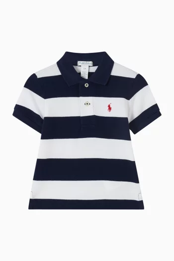 Striped Polo T-shirt in Knit