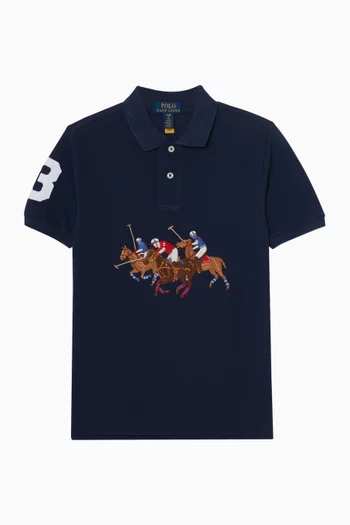 Graphic Polo T-shirt in Knit