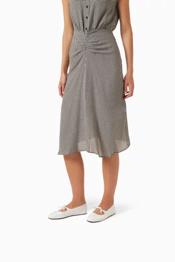 Brigitte Floral-embroidered Ballet Flats in Cotton