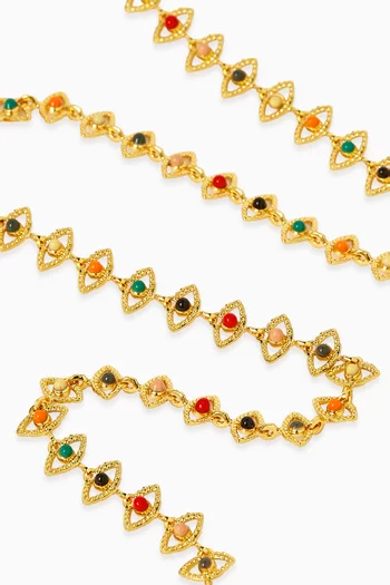 Eyezicle Necklace in 18kt Gold-plated Brass