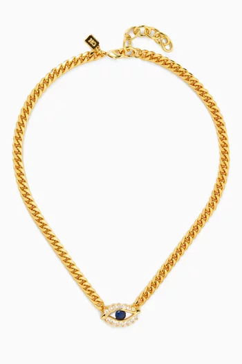 See No Evil Necklace in 18kt Gold-plated Brass