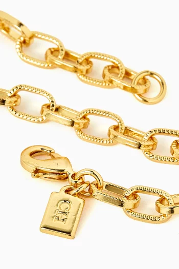 Chain Link Bracelet in 18kt Gold-plated Brass