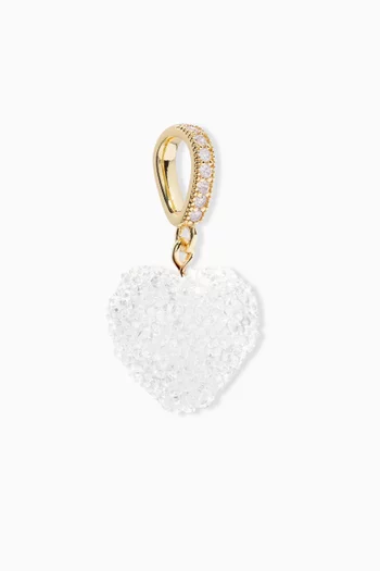 Jelly Heart Pendant in 18kt Gold-plated Brass