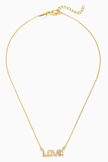 Love Baguette Necklace in 18kt Gold-plated Brass