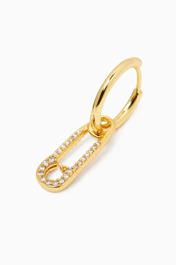 Locked Single Earring in 18kt Gold-plated Brass